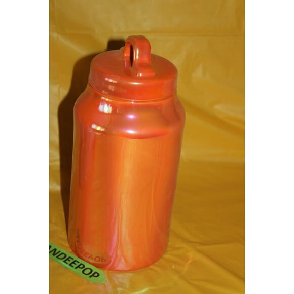 Rae Dunn Bugs & Hisses Orange Luster Finish Ceramic Canister Halloween Decor - Picture 4 of 12